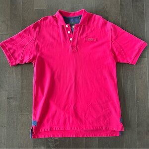 Orvis Men's Signature Polo Preppy Golf Outdoor Casual Pink Size‎ M